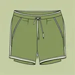 olive-green shorts image